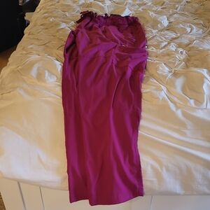 Magenta Women’s Maxi Skirt with Elastic Waist